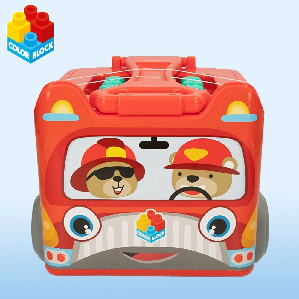 Building Blocks Color Block Suitcase Fireman 30 Pieces (2 Units)