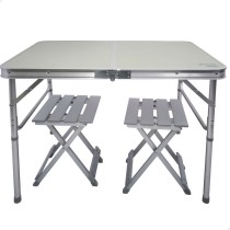 Table set with 2 chairs Aktive Foldable Camping