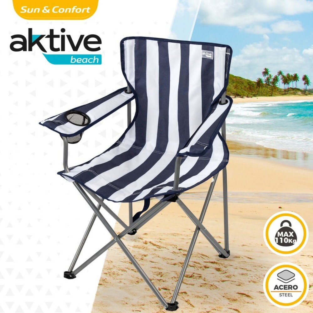 Chaise Pliante Aktive Marin 45 x 82 x 47 cm (4 Unités)