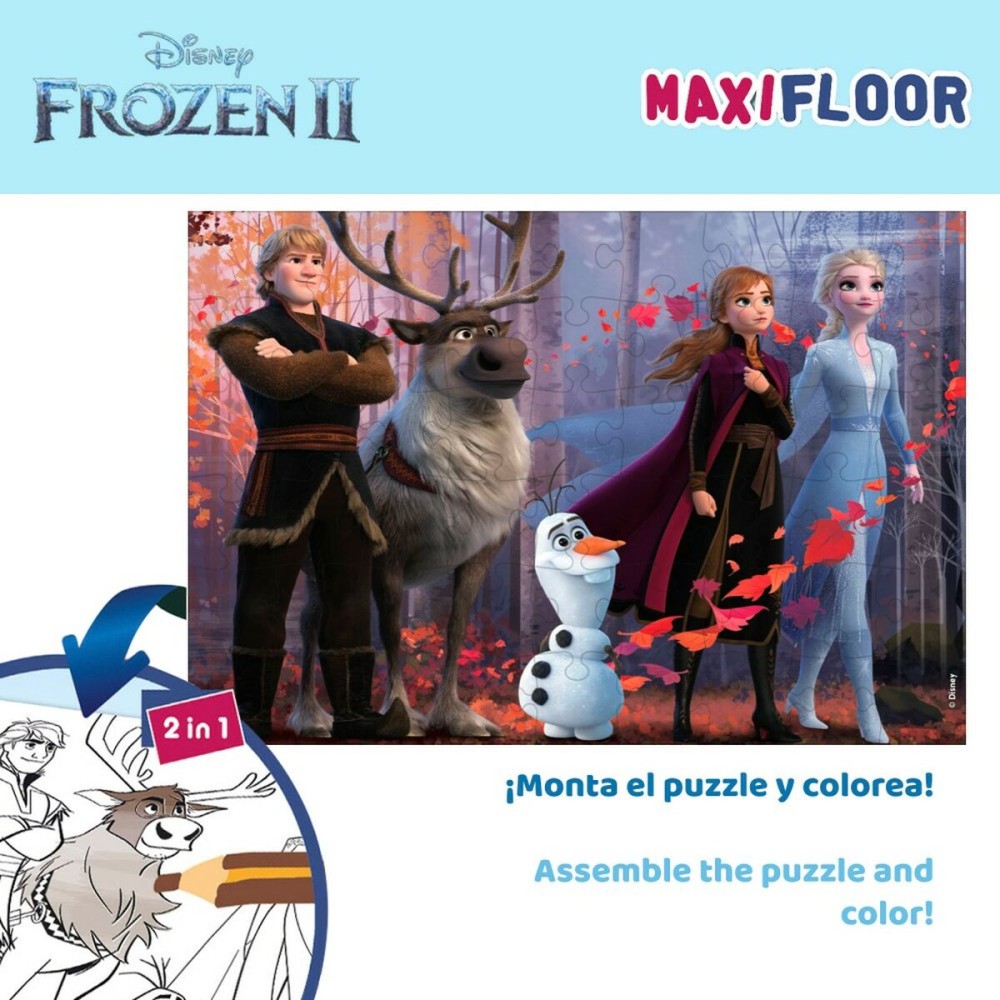 Puzzle Enfant Frozen Double face 4 en 1 48 Pièces 35 x 1,5 x 25 cm (6 Unités)