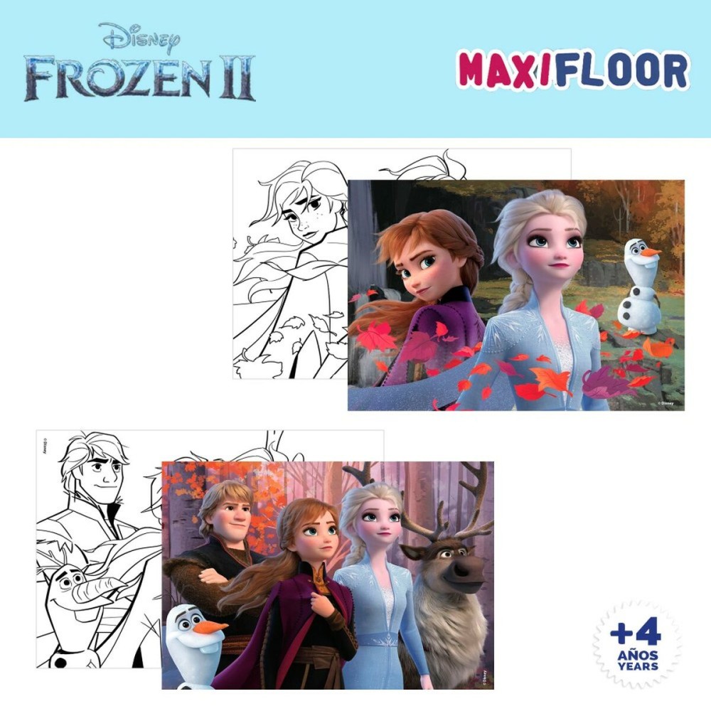 Puzzle Enfant Frozen Double face 4 en 1 48 Pièces 35 x 1,5 x 25 cm (6 Unités)