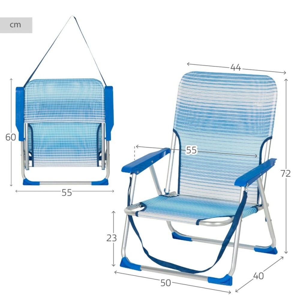 Chaise de Plage Aktive 44 x 72 x 40 cm