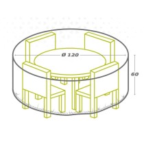 Schutzhülle Aktive Ø 120 cm Tische 120 x 60 x 120 cm (6 Stück)