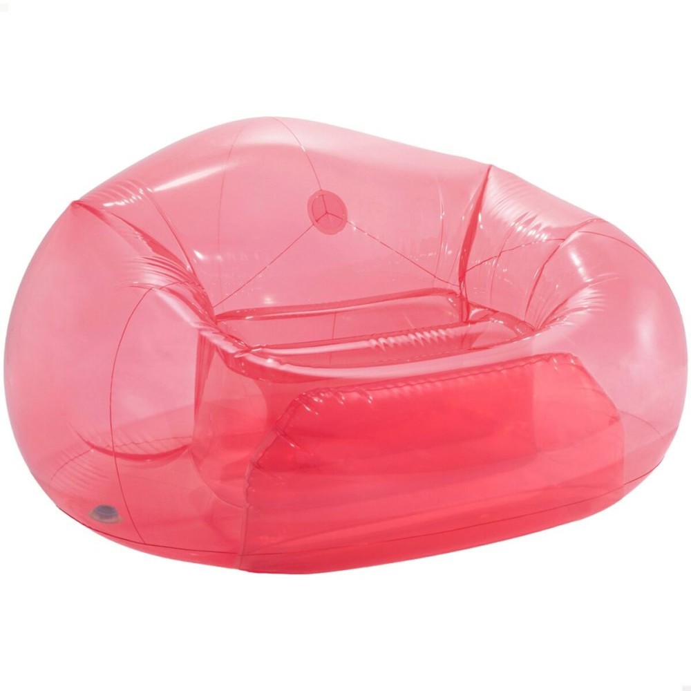 Fauteuil de piscine gonflable Intex Beanless Transparent Rose 137 x 74 x 127 cm (4 Unités)