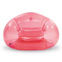 Inflatable Pool Chair Intex Beanless Transparent Pink 137 x 74 x 127 cm (4 Units)