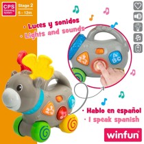 Pull-along toy Winfun Elk 17 x 17 x 7,5 cm (6 Units)