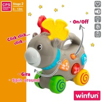 Pull-along toy Winfun Elk 17 x 17 x 7,5 cm (6 Units)