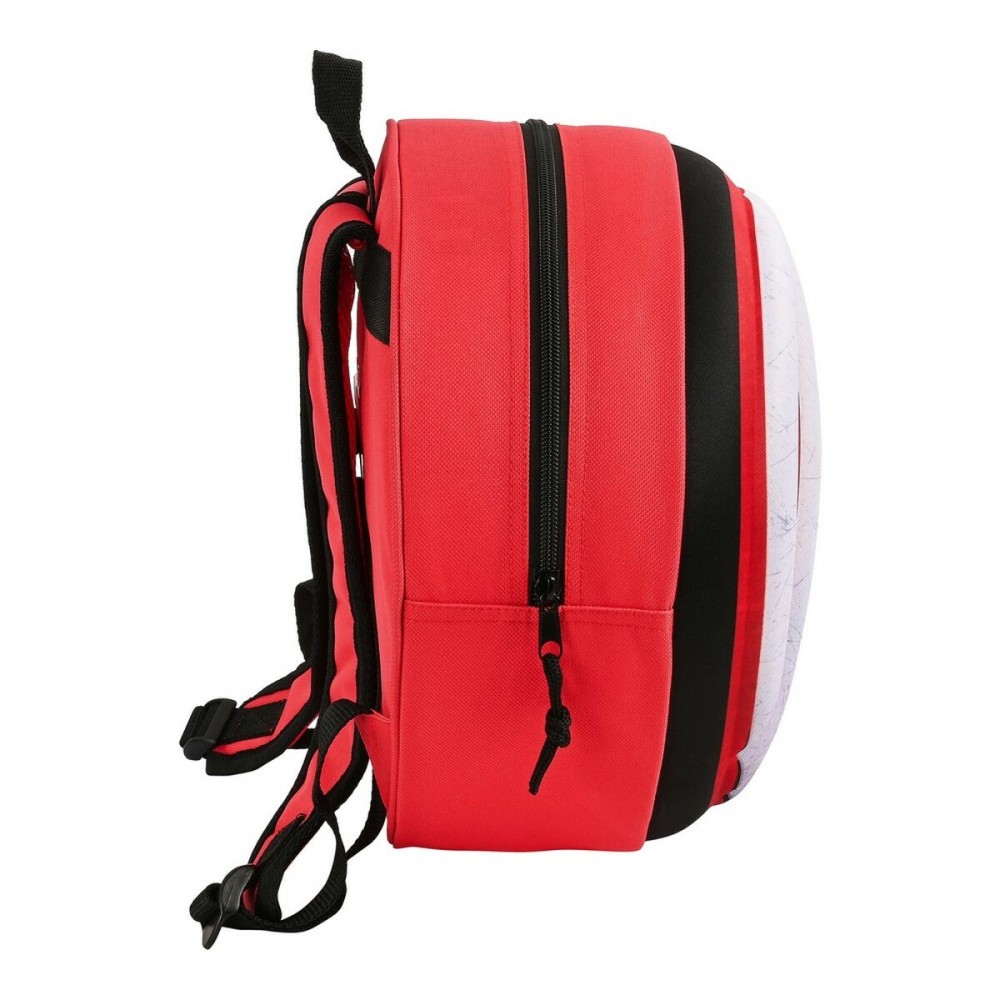 3D School Bag The Avengers Red Black White (31 x 31 x 10 cm)