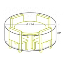 Schutzhülle Aktive Ø 150 cm Tische 150 x 60 x 150 cm (6 Stück)