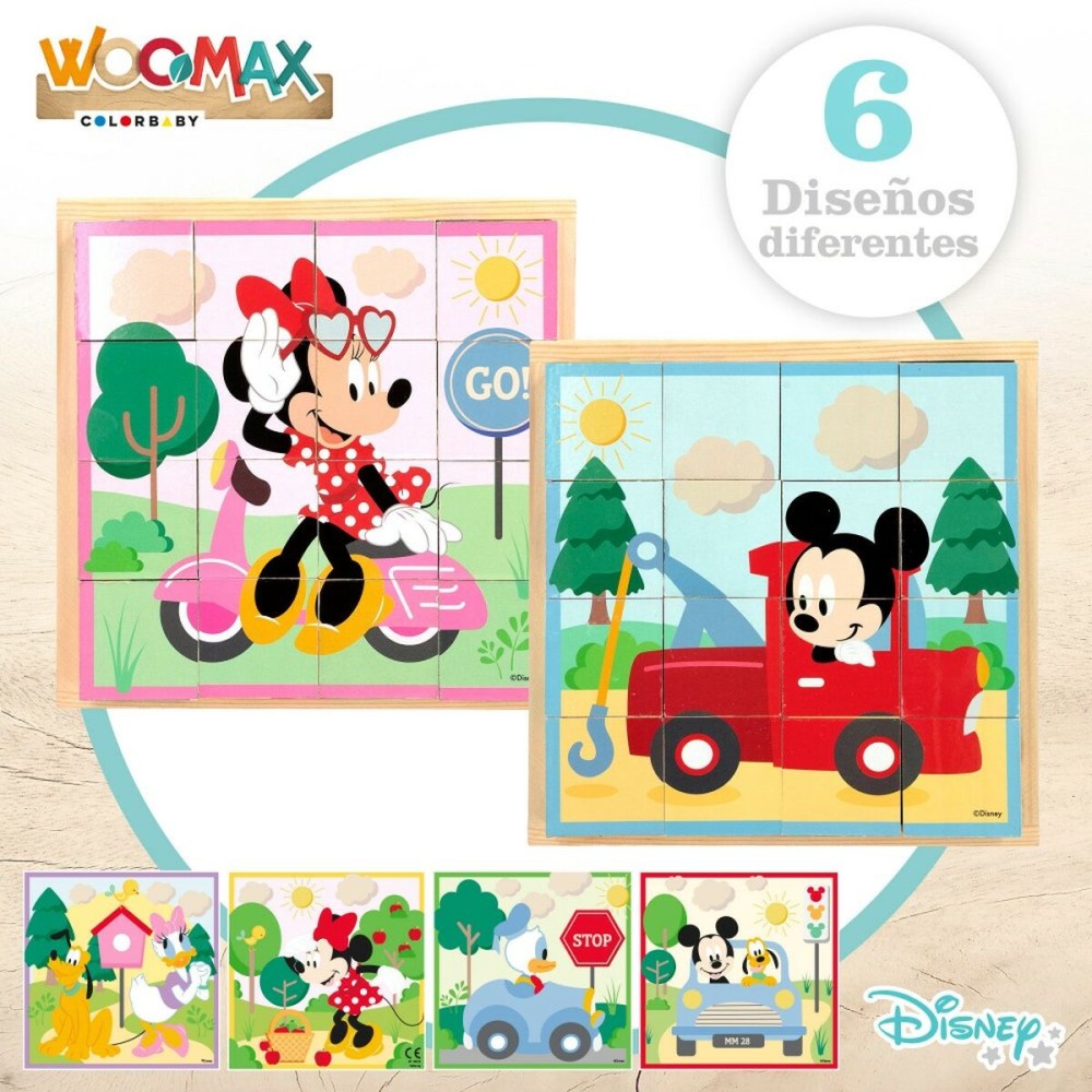 Kinder Puzzle aus Holz Disney + 3 jahre (6 Stück)