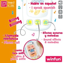 Toy telephone Winfun White 9 x 15,5 x 3,8 cm (6 Units)