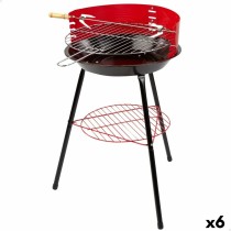 Grill Tragbarer Aktive Holz Eisen Ø 38 cm 37 x 61 x 45 cm (6 Stück) Rot