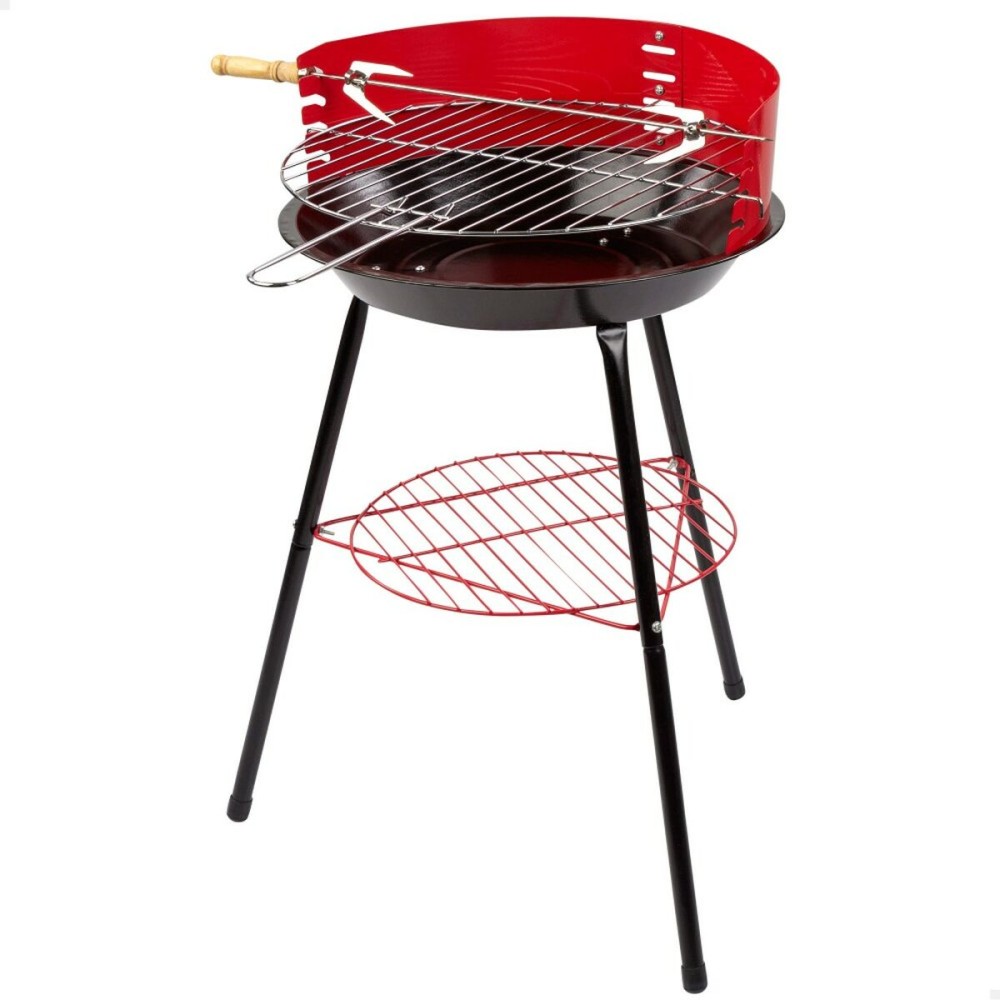 Grill Tragbarer Aktive Holz Eisen Ø 38 cm 37 x 61 x 45 cm (6 Stück) Rot