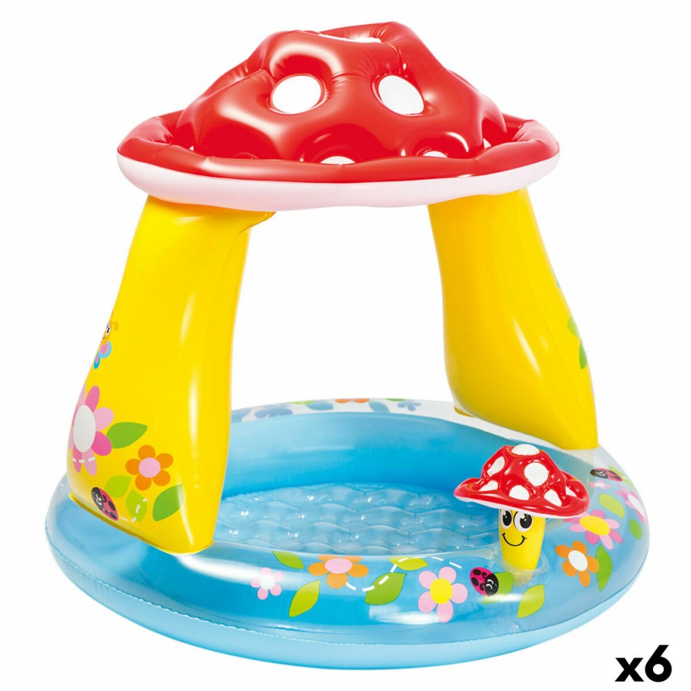 Inflatable Paddling Pool for Children Intex Mushrooms Awning 45 L 102 x 89 x 102 cm (6 Units)