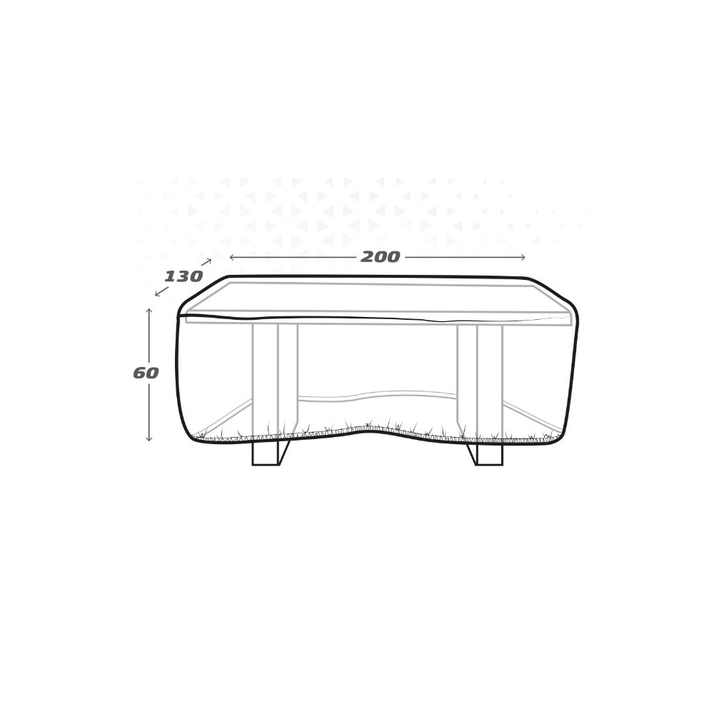 Protective Case Aktive Tables Polyethylene 200 x 60 x 130 cm (6 Units)