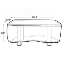 Étui de protection Aktive Tables Polyéthylène 240 x 60 x 130 cm (6 Unités)