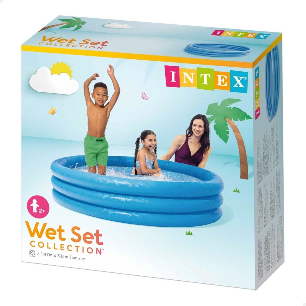 Inflatable Paddling Pool for Children Intex Blue Rings 330 L 147 x 33 cm (6 Units)