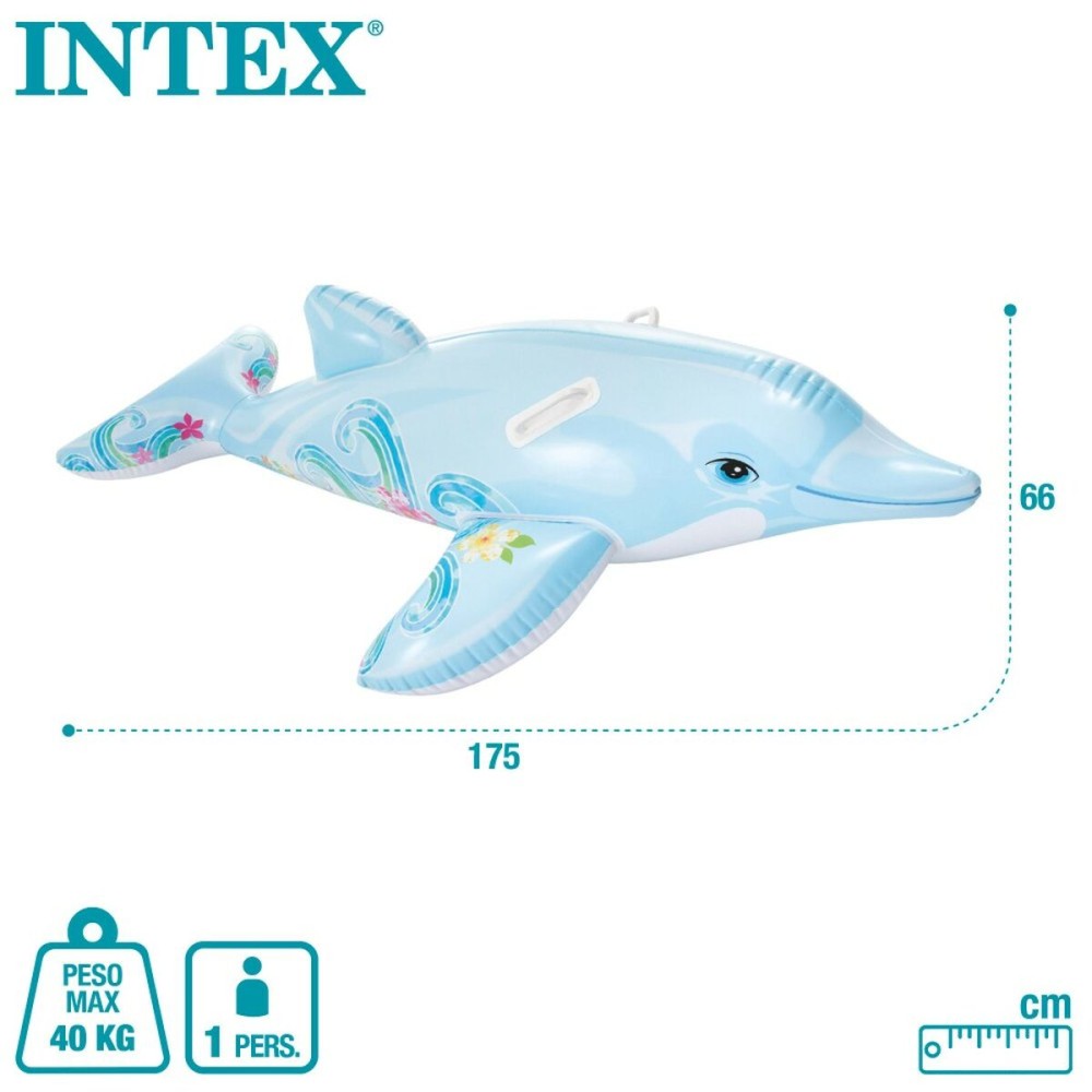 Inflatable pool figure Intex Dolphin 175 x 38 x 66 cm (6 Units)