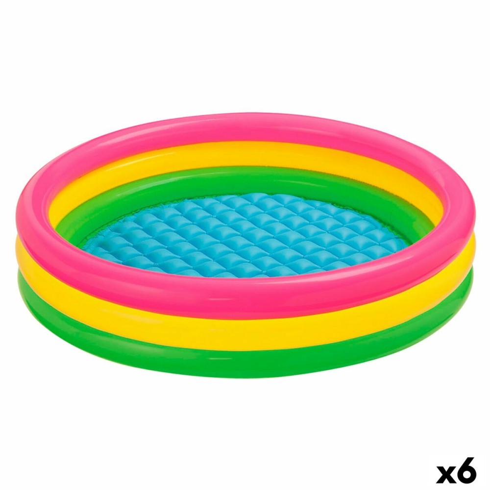 Inflatable Paddling Pool for Children Intex Sunset Rings 131 L 114 x 25 x 114 cm (6 Units)