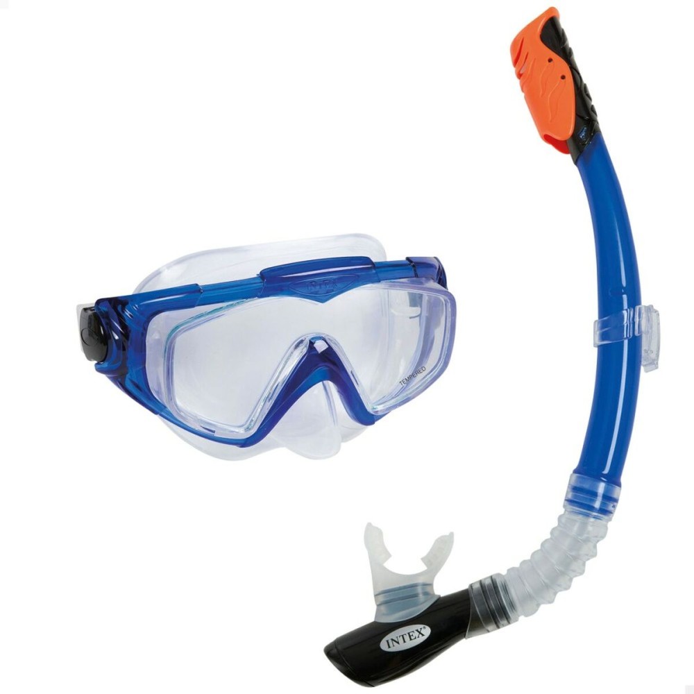 Taucherbrille mit Schnorchel Intex Aqua Pro Blau