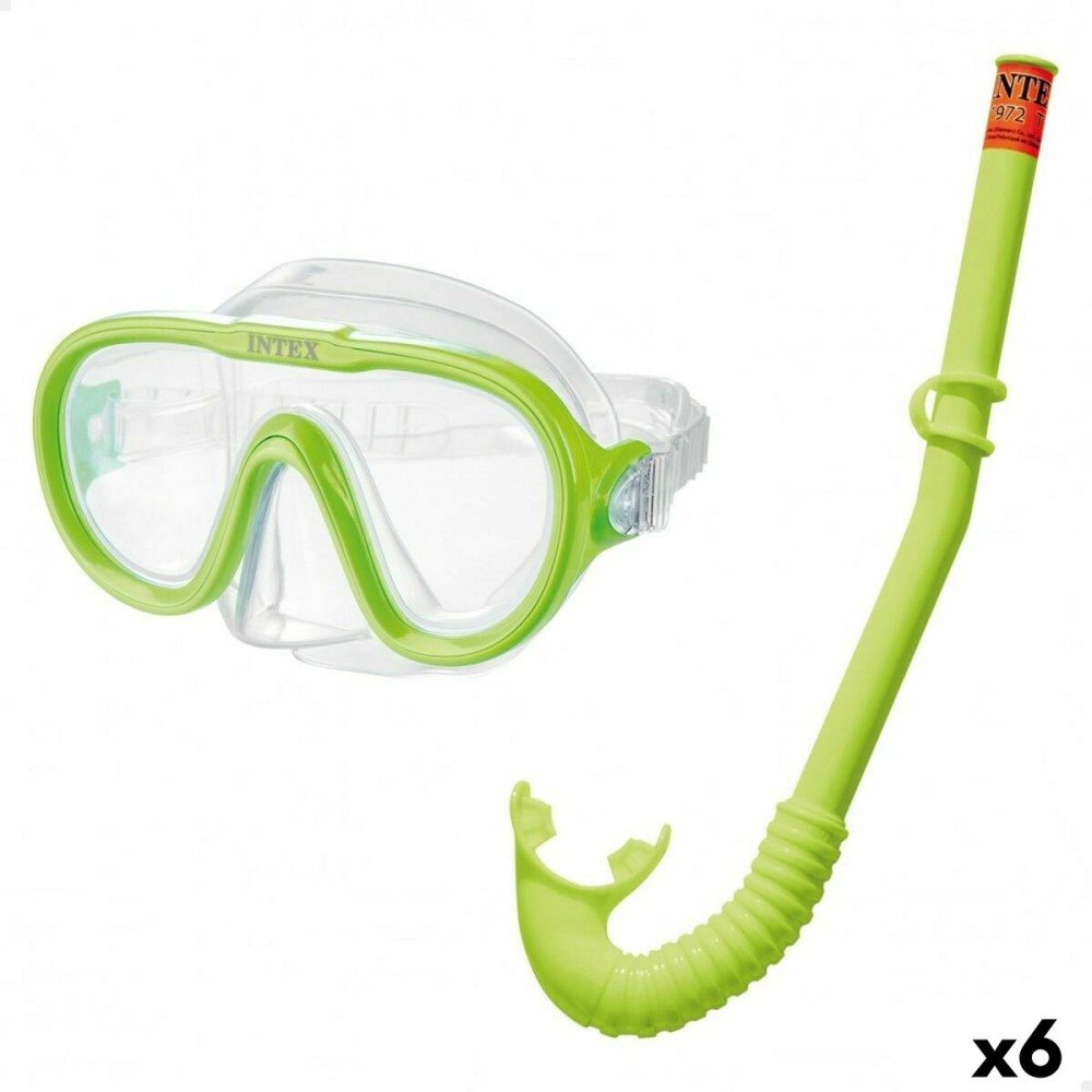 Masque de Plongée avec Tube Intex Adventurer Vert