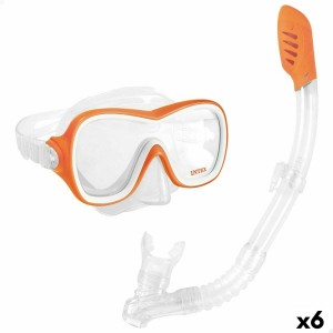 Masque de Plongée avec Tube Intex Wave Rider Orange