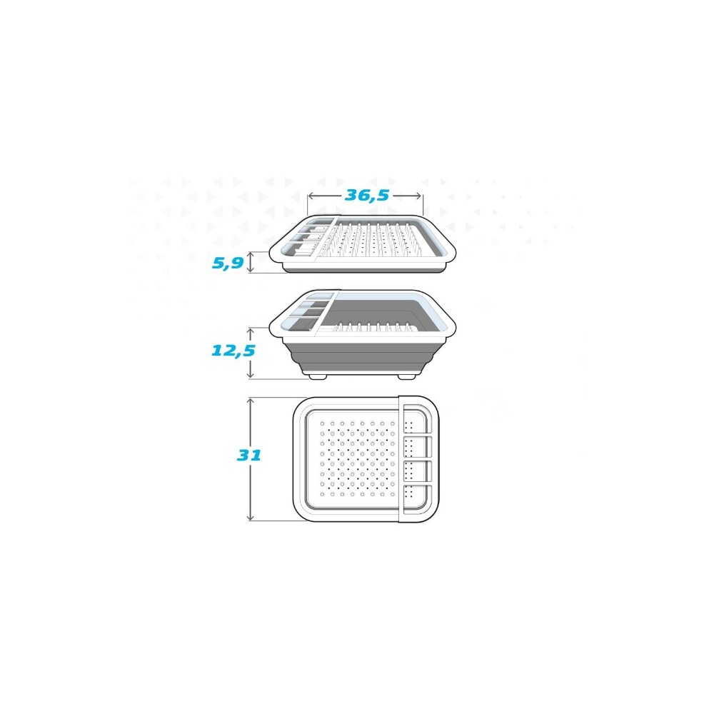 Égouttoir Pliable de Cuisine Aktive 6 Unités