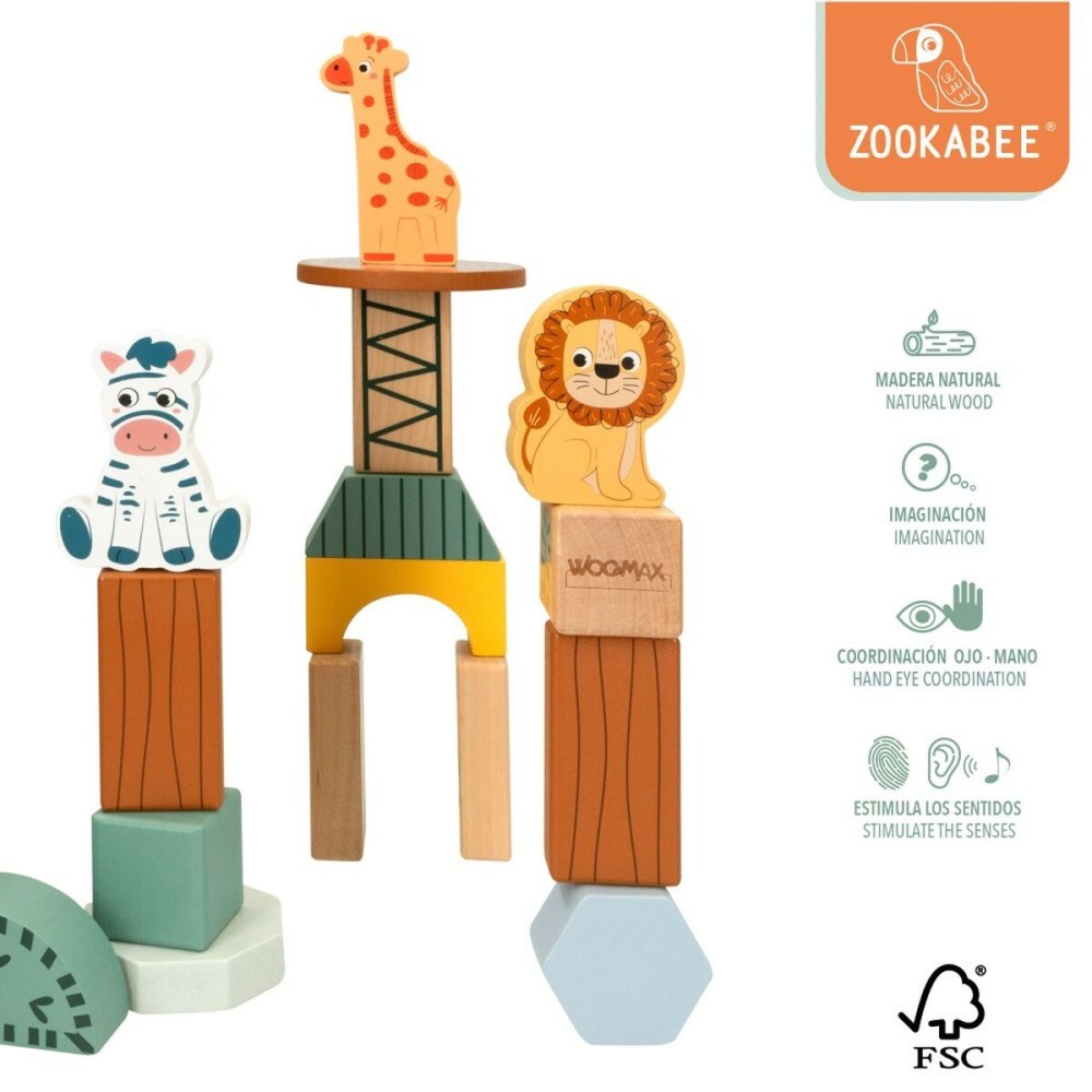 Set de construction Woomax animaux 28 Pièces (6 Unités)