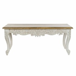 Table de Salle à Manger DKD Home Decor Finition vieillie Blanc Multicouleur Naturel Bois Bois de manguier 120 x 61 x 49 cm