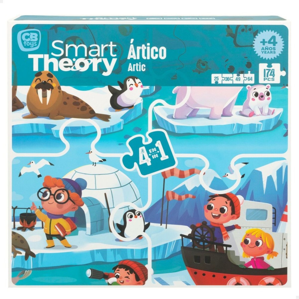 Puzzle Enfant Colorbaby Artic 4 en 1 174 Pièces 136 x 34 cm (6 Unités)