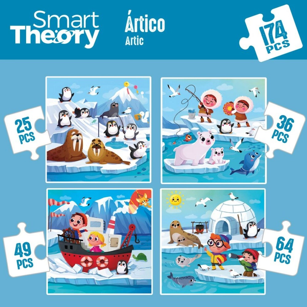 Puzzle Enfant Colorbaby Artic 4 en 1 174 Pièces 136 x 34 cm (6 Unités)