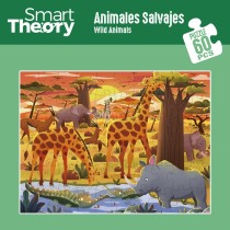 Kinderpuzzle Colorbaby Wild Animals 60 Stücke 60 x 44 cm (6 Stück)