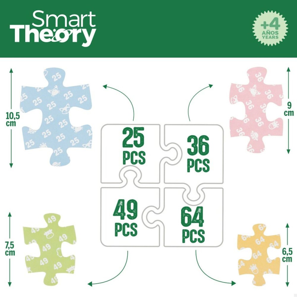 Puzzle Enfant Colorbaby 4 en 1 174 Pièces Ferme 68 x 68 cm (6 Unités)