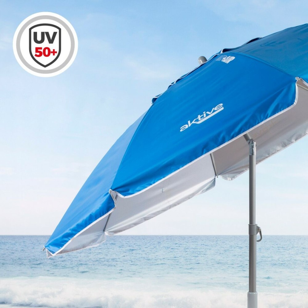 Parasol Aktive Bleu Polyester Aluminium 200 x 205 x 200 cm (6 Unités)