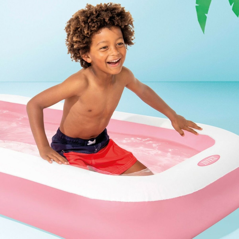 Inflatable Paddling Pool for Children Intex Island 90 L 167 x 26 x 101 cm White Pink (6 Units)