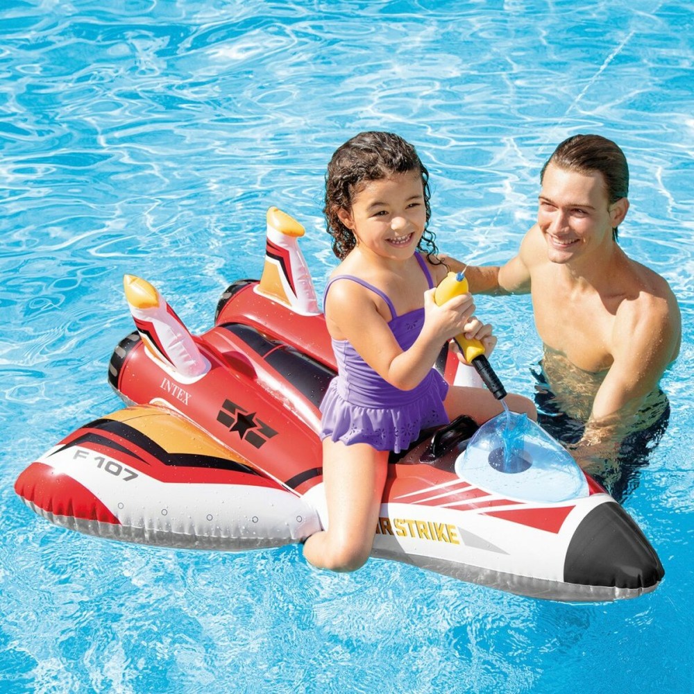 Air mattress Intex Water Pistol Aeroplane 117 x 117 cm (6 Units)