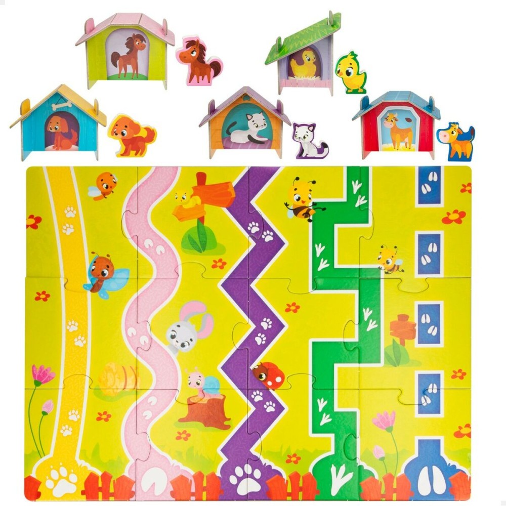 Child's Puzzle Lisciani Farm 27 Pieces 48 x 1 x 36 cm (6 Units)