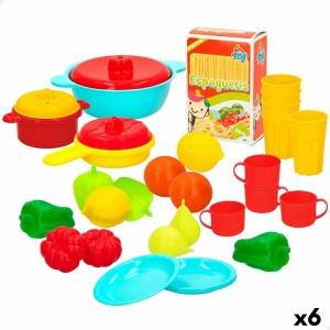 Kit aus Spielzeuglebensmittel Colorbaby Geschirr und Küchenutensilien 31 Stücke (6 Stück)