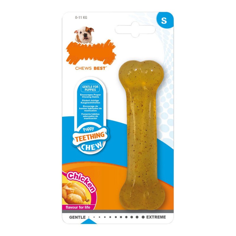 Beißring für Hunde Nylabone M Huhn Thermoplastischer Kunststoff