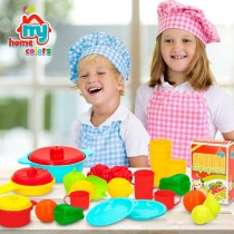 Set de jouets alimentaires Colorbaby Linge et ustensiles de cuisine 31 Pièces (6 Unités)