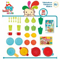 Set de jouets alimentaires Colorbaby Linge et ustensiles de cuisine 31 Pièces (6 Unités)