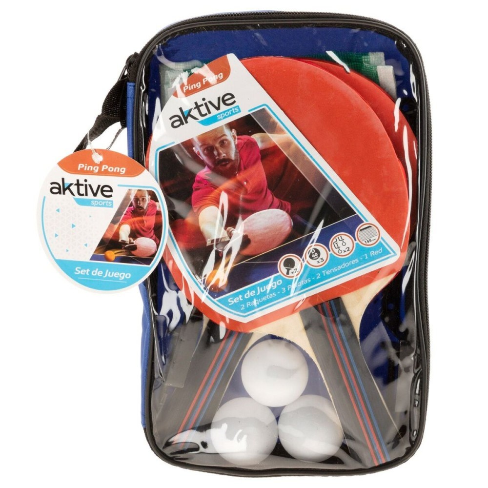 Ping Pong Set Aktive 15 x 25,5 x 1 cm (6 Units)