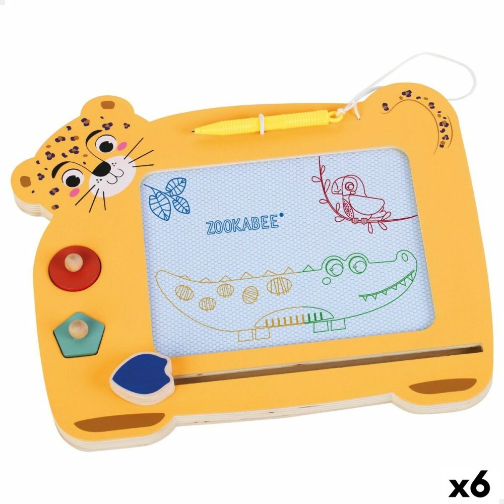 Tableau magique Woomax Zookabee Tigre Bois 30 x 2,5 x 26 cm (6 Unités)