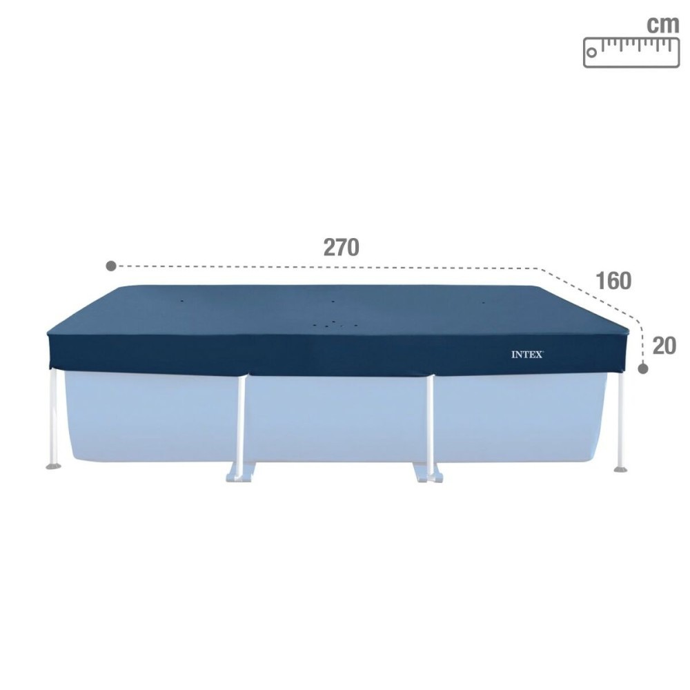 Poolabdeckung Intex Marineblau 260 x 30 x 160 cm rechteckig (6 Stück)