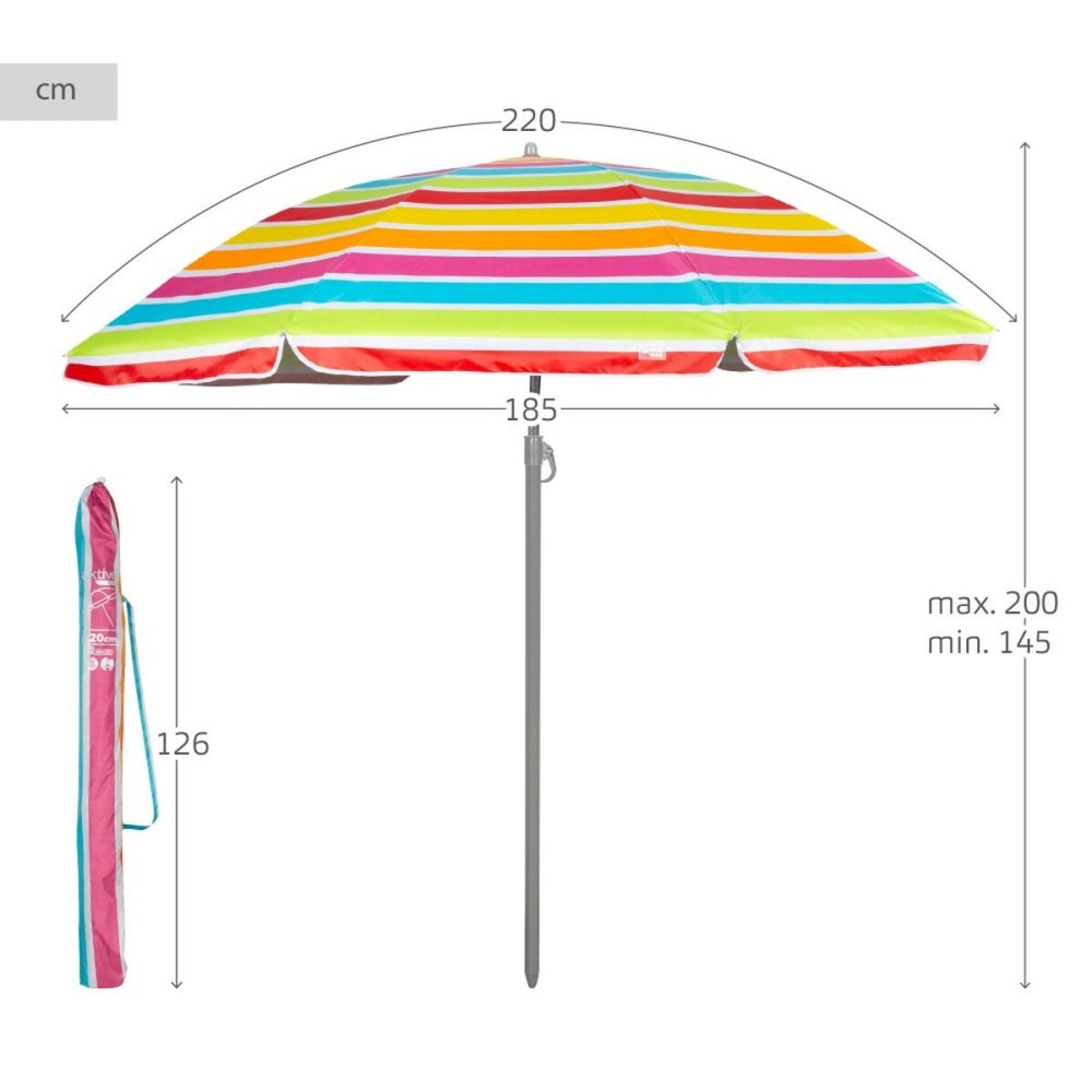 Parasol Aktive 220 x 200 x 220 cm (6 Unités)