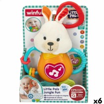 Peluche Hochet Winfun 14 x 19 x 6,5 cm (6 Unités)