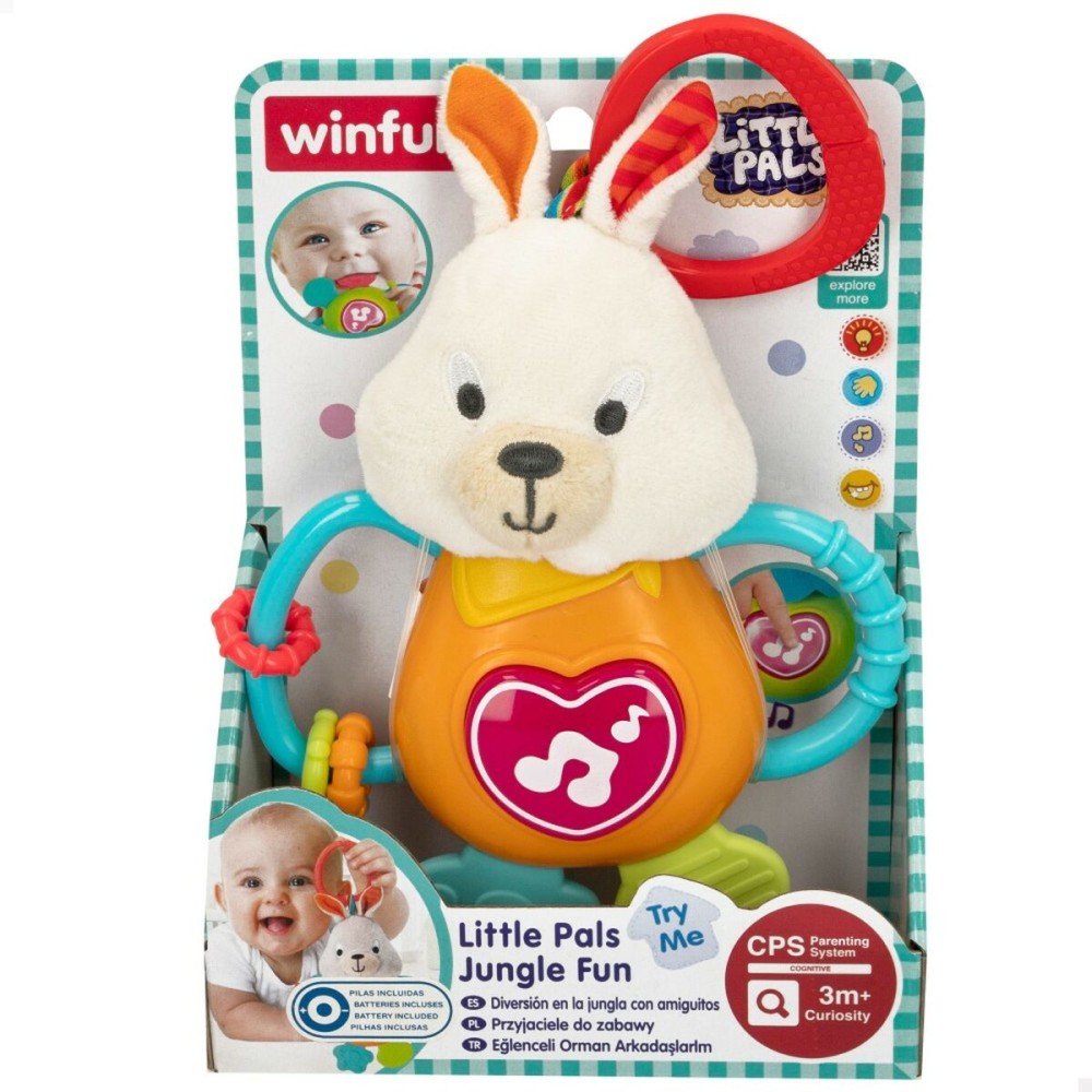 Rattle Cuddly Toy Winfun 14 x 19 x 6,5 cm (6 Units)