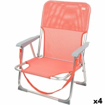 Gepolsterte Campingstuhl Aktive Flamingo Koralle 44 x 72 x 35 cm (4 Stück)