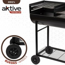 Holzkohlegrill mit Rädern Aktive Kunststoff Emailliertes Metall 97 x 96 x 42 cm Schwarz