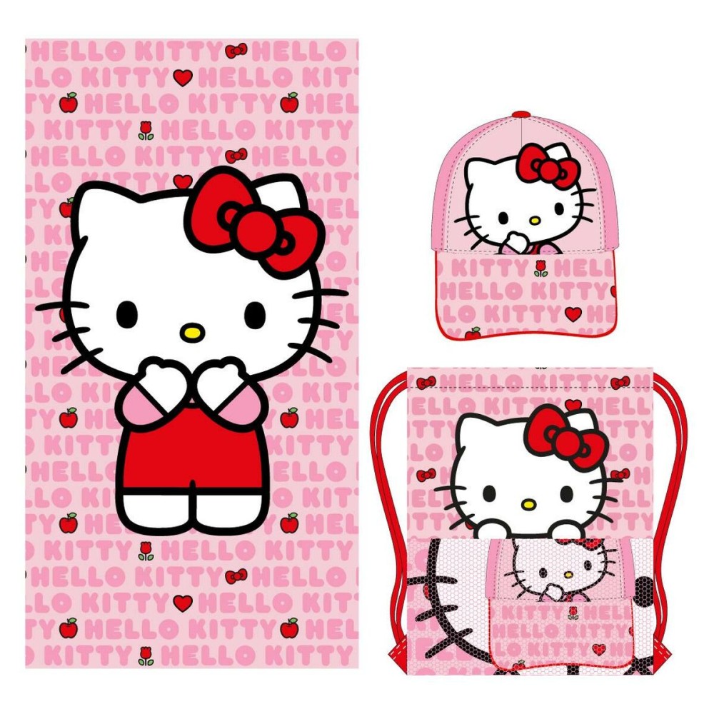 Badetuch Hello Kitty Rosa